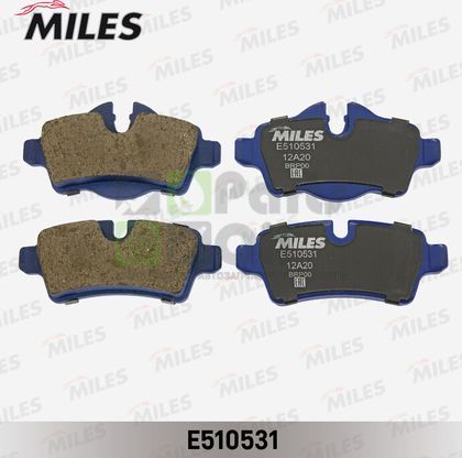 Тормозные колодки Miles Керамика задние для MINI Hatch II R56 2006-2013. Артикул E510531