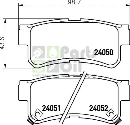 Тормозные колодки Mintex задние для SsangYong Musso I 1997-2007. Артикул MDB2295