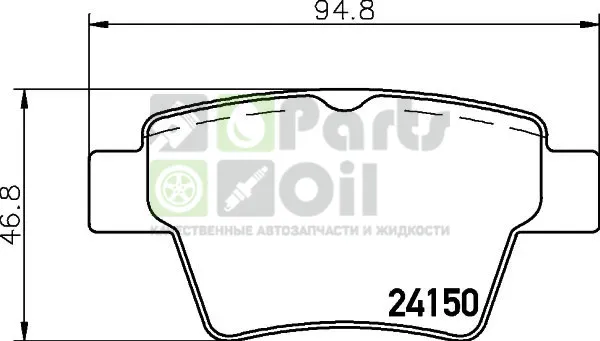 Тормозные колодки Mintex задние для Citroen C4 I 2004-2011. Артикул MDB2693