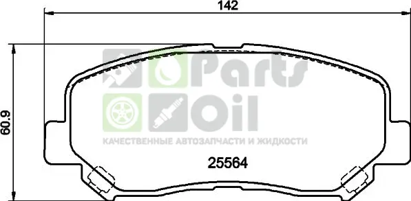 Тормозные колодки Mintex передние для Mazda CX-5 II 2017-2024. Артикул MDB3292