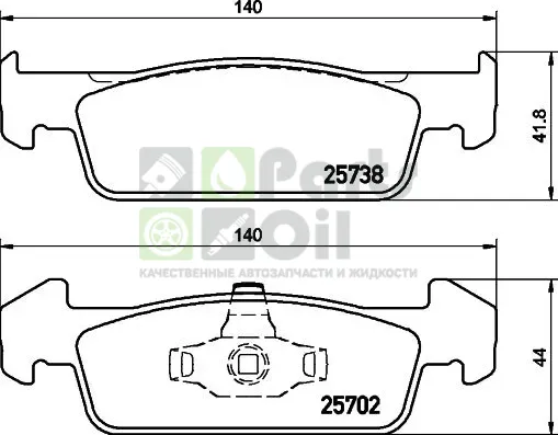 Тормозные колодки Mintex передние для Renault Logan II 2013-2024. Артикул MDB3375