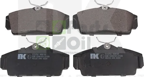 Тормозные колодки NK передние для Nissan Almera N16 2000-2006. Артикул 222254