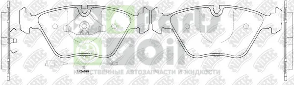Тормозные колодки NiBK передние для Jaguar XJ II X300 1994-1997. Артикул PN0012W