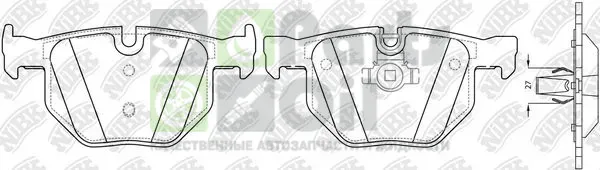 Тормозные колодки NiBK задние для BMW 5 V E60E61 2001-2010. Артикул PN0093