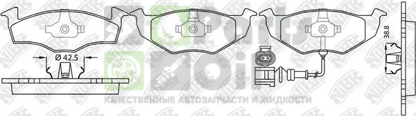 Тормозные колодки NiBK передние для Volkswagen Fox I 2005-2011. Артикул PN0113W