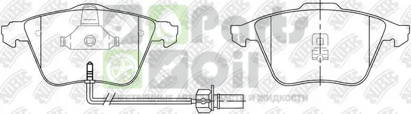 Тормозные колодки NiBK передние для Skoda Fabia I 2000-2003. Артикул PN0335W