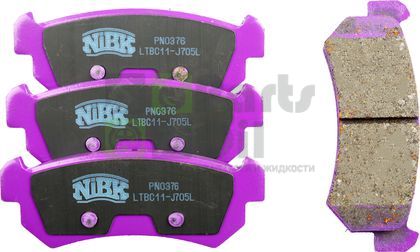 Тормозные колодки NiBK задние для Daewoo Nubira I 2000-2000. Артикул PN0376