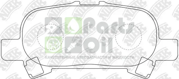 Тормозные колодки NiBK задние для Toyota Solara XV20 2000-2002. Артикул PN0427