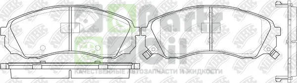 Тормозные колодки NiBK передние для Haval H9 I 2014-2024. Артикул PN0458