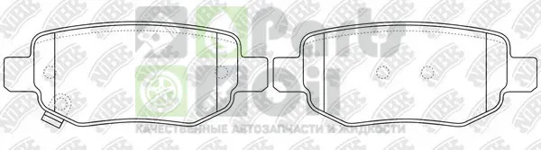 Тормозные колодки NiBK задние для Chery IndiS S18D I 2010-2015. Артикул PN0846