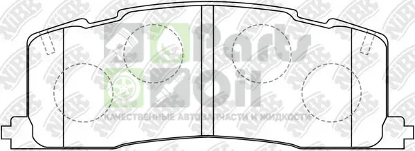 Тормозные колодки NiBK задние для Toyota Previa I XR10, XR20 1990-2000. Артикул PN1274