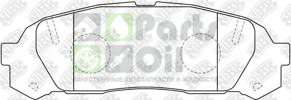 Тормозные колодки NiBK задние для Toyota Mark II VIII X100 1996-2001. Артикул PN1409