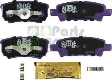 Тормозные колодки NiBK задние для Mitsubishi Lancer X 2007-2017. Артикул PN3502