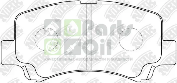 Тормозные колодки NiBK передние для Chery Kimo A1 2007-2014. Артикул PN9406