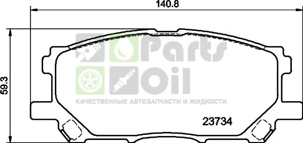 Тормозные колодки Nisshinbo передние для Lexus RX II 2003-2008. Артикул NP1062