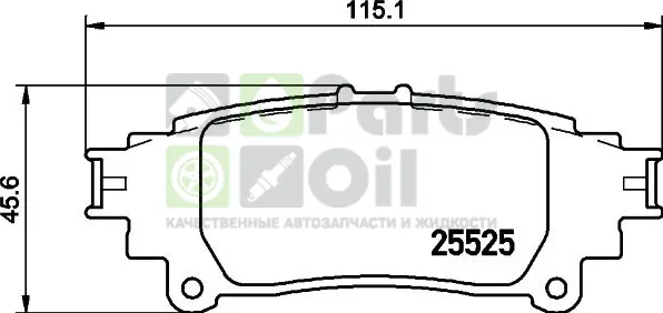 Тормозные колодки Nisshinbo задние для Lexus RC I 2014-2024. Артикул NP1105