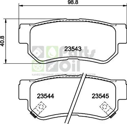 Тормозные колодки Nisshinbo задние для Hyundai Trajet I 1999-2008. Артикул NP6014
