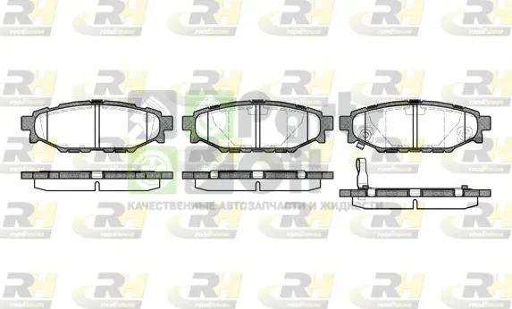 Тормозные колодки RoadHouse задние для Subaru Impreza III 2008-2013. Артикул 21136.01