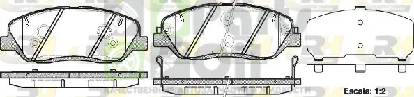Тормозные колодки RoadHouse передние для SsangYong Actyon II 2012-2024. Артикул 21226.02