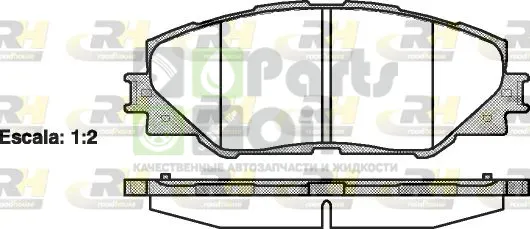 Тормозные колодки RoadHouse передние для Toyota RAV4 IV CA40 2012-2019. Артикул 21234.00