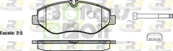 Тормозные колодки RoadHouse передние для Mercedes-Benz Sprinter 906 2006-2024. Артикул 21245.00