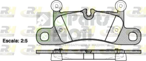 Тормозные колодки RoadHouse задние для Porsche Cayenne II 958 2010-2014. Артикул 21379.10