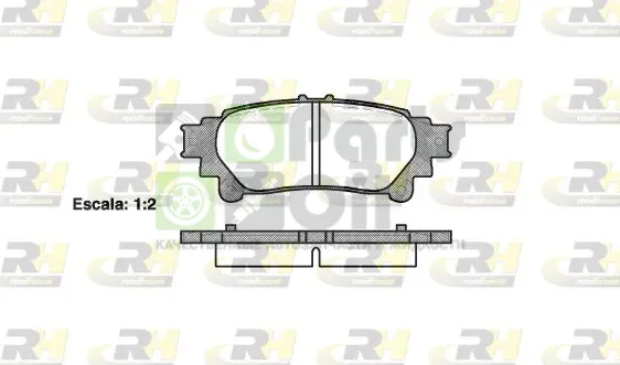 Тормозные колодки RoadHouse задние для Lexus RX III 2008-2015. Артикул 21395.00