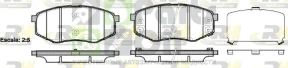 Тормозные колодки RoadHouse передние для Kia Soul II 2016-2019. Артикул 21426.02