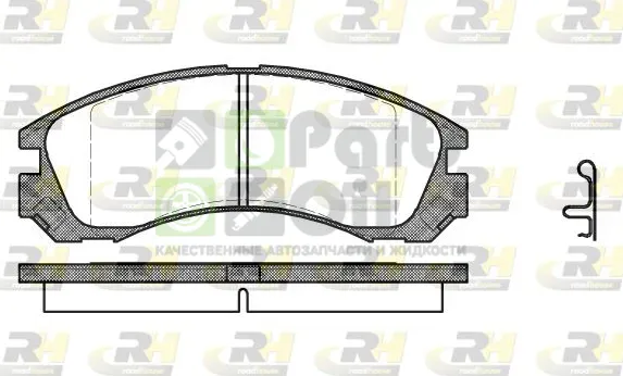 Тормозные колодки RoadHouse передние для Mitsubishi Outlander III 2012-2024. Артикул 2354.22