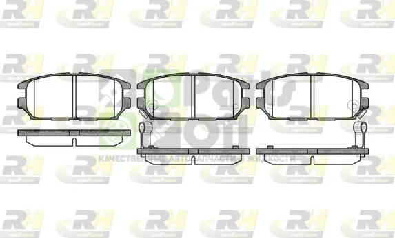 Тормозные колодки RoadHouse задние для Mitsubishi Lancer VI 1992-1996. Артикул 2356.12