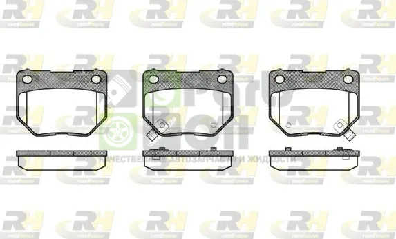 Тормозные колодки RoadHouse задние для Nissan 300ZX II Z32 1990-1995. Артикул 2365.02