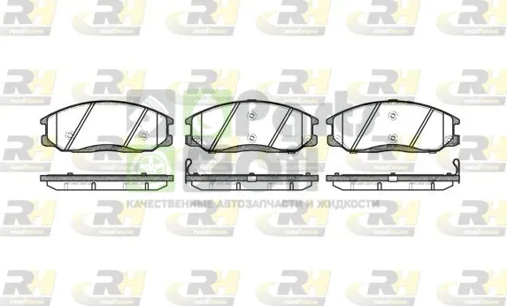 Тормозные колодки RoadHouse передние для SsangYong Rodius II 2013-2024. Артикул 2771.02