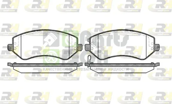 Тормозные колодки RoadHouse передние для Dodge Caravan IV 2000-2007. Артикул 2807.02