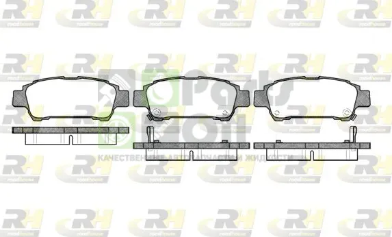 Тормозные колодки RoadHouse задние для Toyota Sienna II 2003-2009. Артикул 2820.02