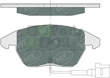 Тормозные колодки SCT-Germany передние для Volkswagen Golf VI 2007-2013. Артикул SP367