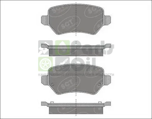 Тормозные колодки SCT-Germany задние для Kia Venga I 2010-2018. Артикул SP494