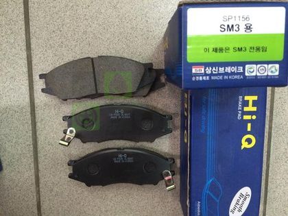 Тормозные колодки Sangsin Hi-Q передние для Nissan Almera N16 2002-2006. Артикул SP1156