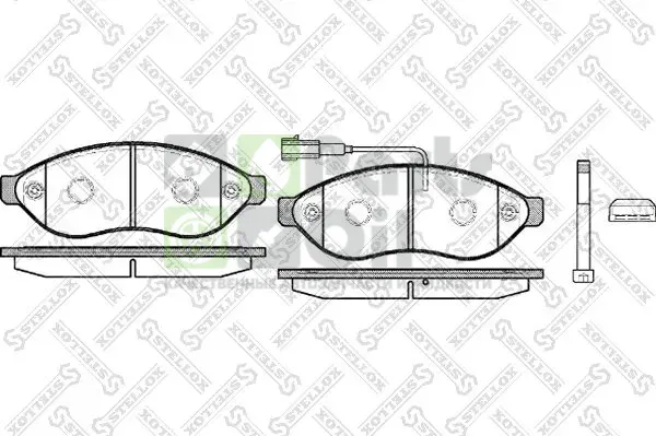 Тормозные колодки Stellox передние для Citroen Jumper II 2006-2024. Артикул 001 091B-SX
