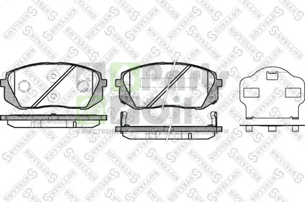 Тормозные колодки Stellox передние для Kia Carens I RS 2005-2006. Артикул 002 010-SX