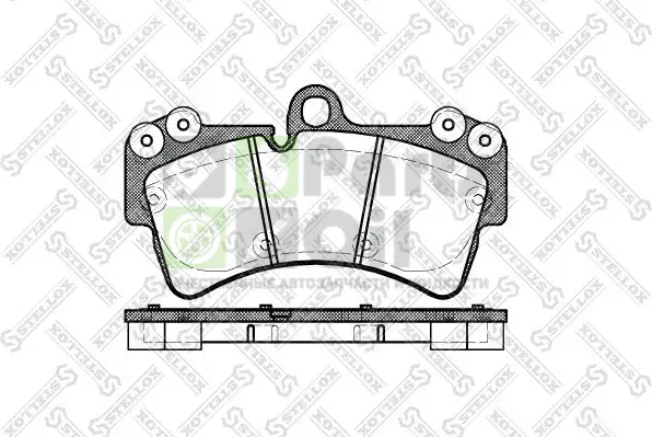 Тормозные колодки Stellox передние для Porsche Cayenne I 955 2002-2010. Артикул 1006 000B-SX