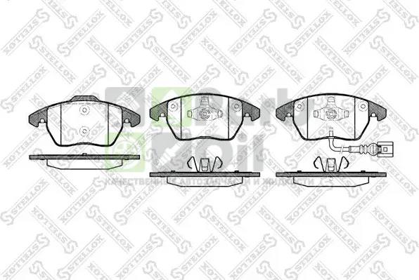 Тормозные колодки Stellox передние для Volkswagen Scirocco III 2008-2017. Артикул 1041 001B-SX