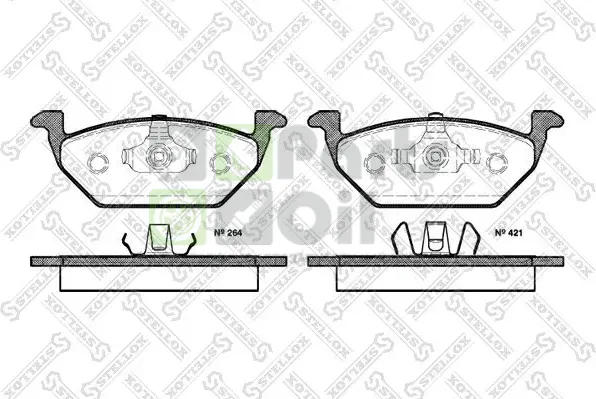 Тормозные колодки Stellox передние для Volkswagen Polo III 1997-2001. Артикул 644 020B-SX