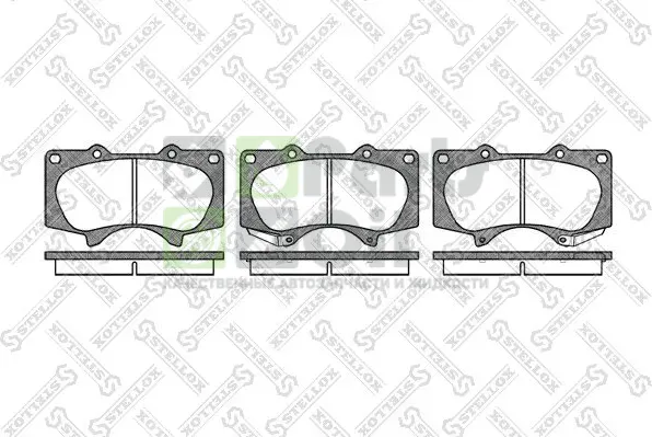 Тормозные колодки Stellox передние для Toyota Land Cruiser Prado 150 2009-2024. Артикул 999 000-SX