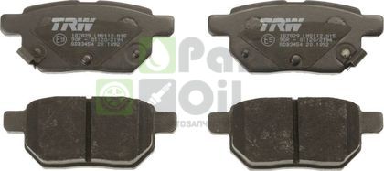 Тормозные колодки TRW COTEC задние для Toyota Urban Cruiser 2009-2016. Артикул GDB3454