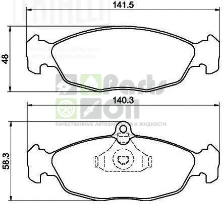 Тормозные колодки Trialli Керамика передние для Daewoo Lanos 1997-2008. Артикул PF 051201CR
