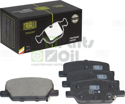 Тормозные колодки Trialli Low-Metallic задние для Hyundai Santa Fe IV 2018-2024. Артикул PF 0876