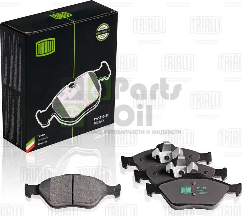 Тормозные колодки Trialli передние для Ford Fiesta V 2001-2008. Артикул PF 1002