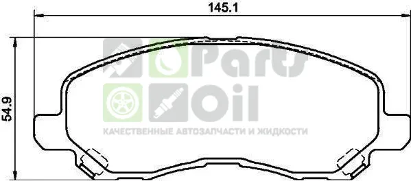 Тормозные колодки Trialli Керамика передние для Peugeot 4008 2012-2017. Артикул PF 1101CR