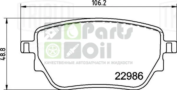 Тормозные колодки Trialli Low-Metallic задние для Mercedes-Benz A-Класс IV W177 2018-2024. Артикул PF 2247