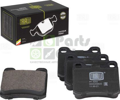 Тормозные колодки Trialli Low-Metallic задние для Mercedes-Benz 190 W201 1984-1993. Артикул PF 4055